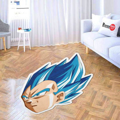 Vegeta SSJ Shaped Rugs Custom Anime Dragon Ball Carpets Room Decor Mats-Animerugs