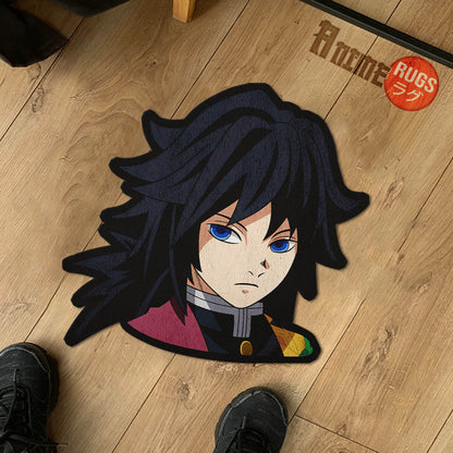 Giyuu Tomioka Shaped Rug Custom For Room Mats Decor Quality Carpet-Animerugs