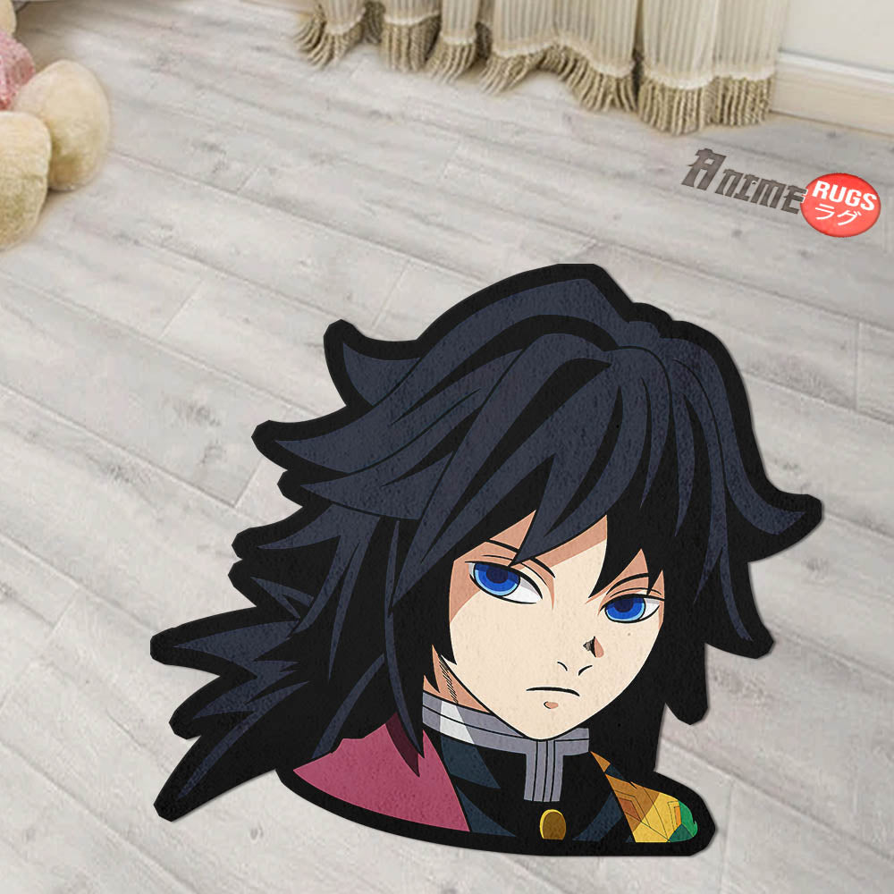 Giyuu Tomioka Shaped Rug Custom For Room Mats Decor Quality Carpet-Animerugs