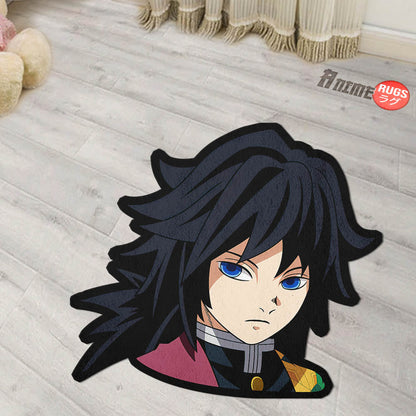 Giyuu Tomioka Shaped Rug Custom For Room Mats Decor Quality Carpet-Animerugs
