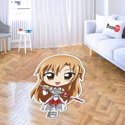 Asuna Yuuki Shaped Rugs Custom Anime Sword Art Online Carpets Room Decor Mats-Animerugs