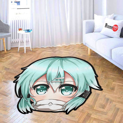 Shino Asada Shaped Rugs Custom Anime Sword Art Online Carpets Room Decor Mats-Animerugs
