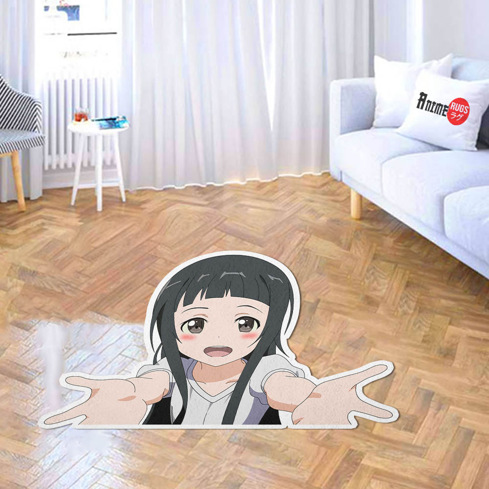 Yui Shaped Rugs Custom Anime Sword Art Online Carpets Room Decor Mats-Animerugs