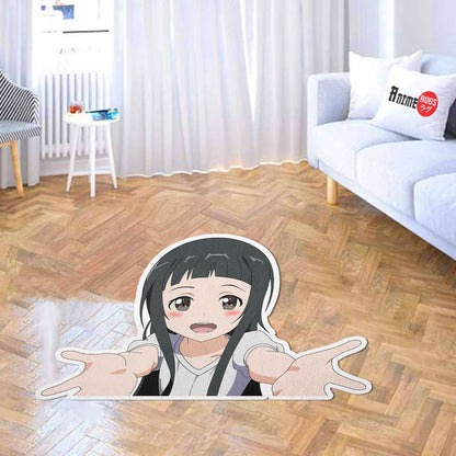 Yui Shaped Rugs Custom Anime Sword Art Online Carpets Room Decor Mats-Animerugs