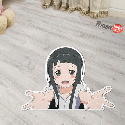 Yui Shaped Rugs Custom Anime Sword Art Online Carpets Room Decor Mats-Animerugs