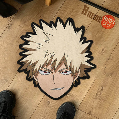 Katsuki Bakugo Shaped Rugs Custom Anime My Hero Academia Carpets Room Decor Mats-Animerugs
