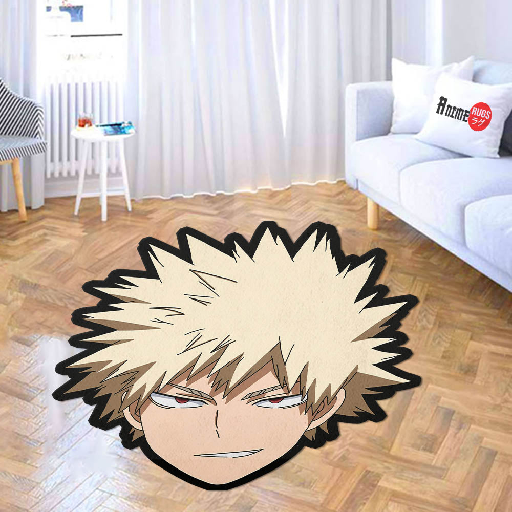 Katsuki Bakugo Shaped Rugs Custom Anime My Hero Academia Carpets Room Decor Mats-Animerugs