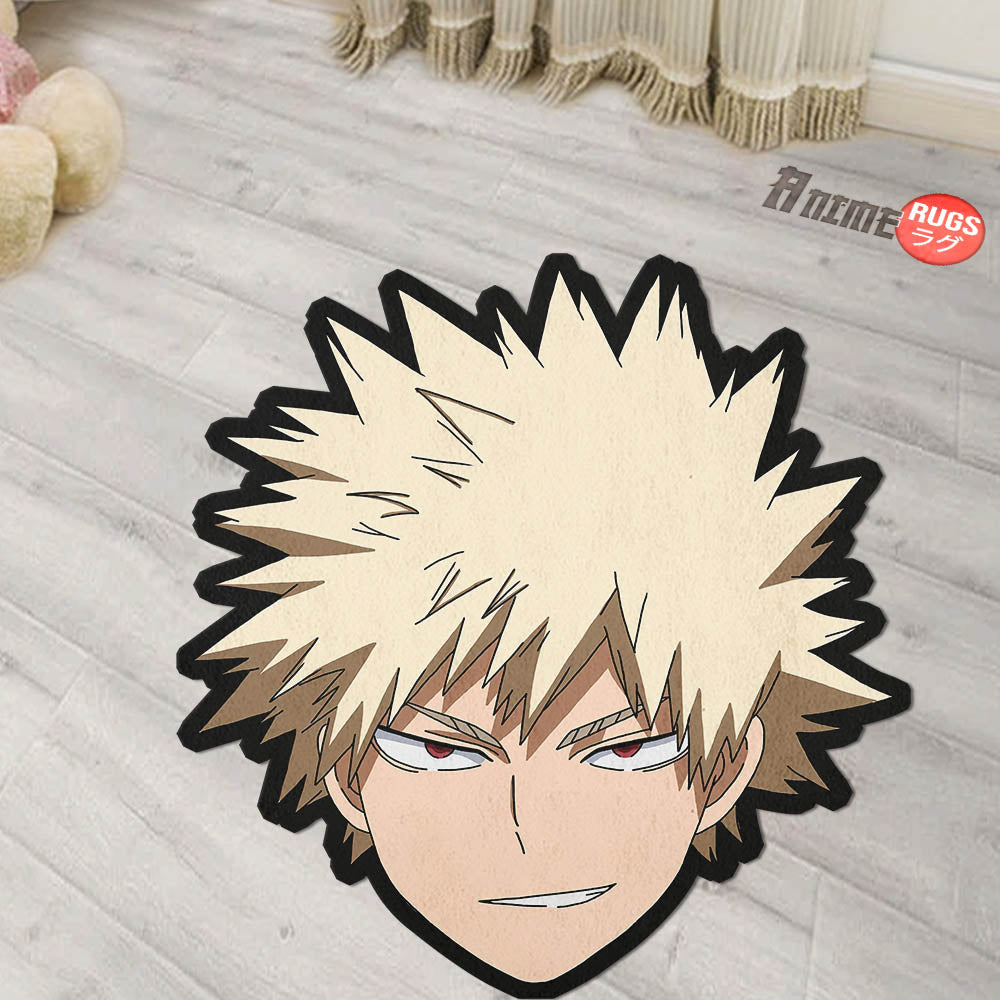 Katsuki Bakugo Shaped Rugs Custom Anime My Hero Academia Carpets Room Decor Mats-Animerugs
