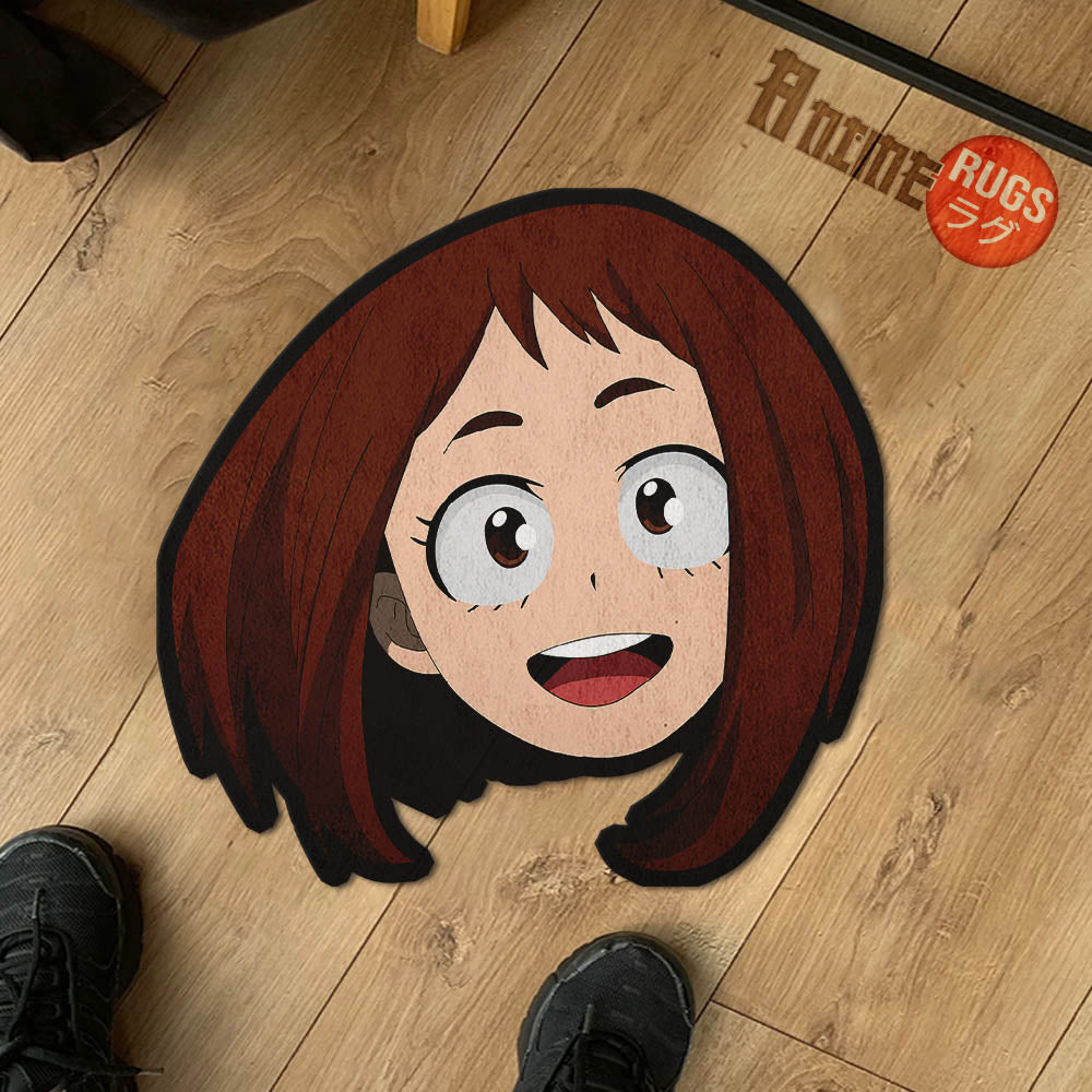 Ochako Uraraka Shaped Rugs Custom Anime My Hero Academia Carpets Room Decor Mats-Animerugs