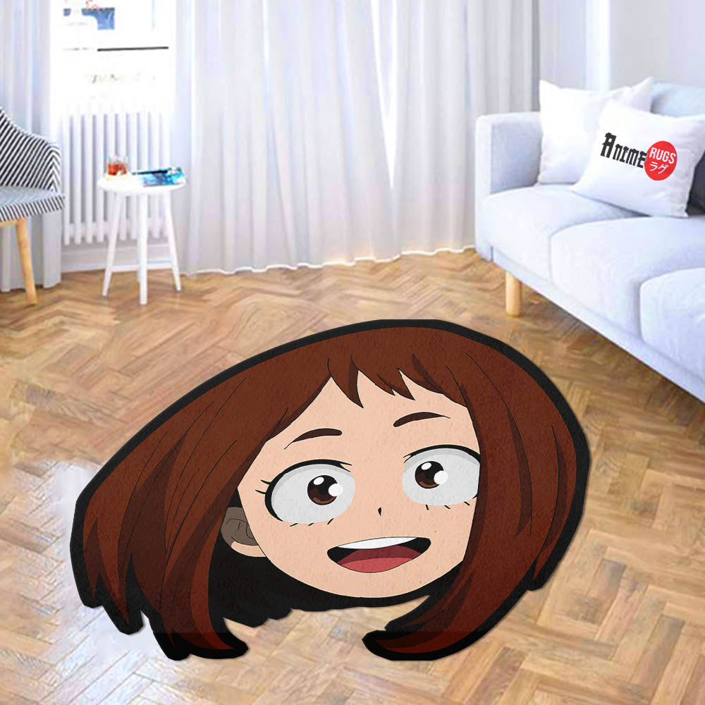 Ochako Uraraka Shaped Rugs Custom Anime My Hero Academia Carpets Room Decor Mats-Animerugs