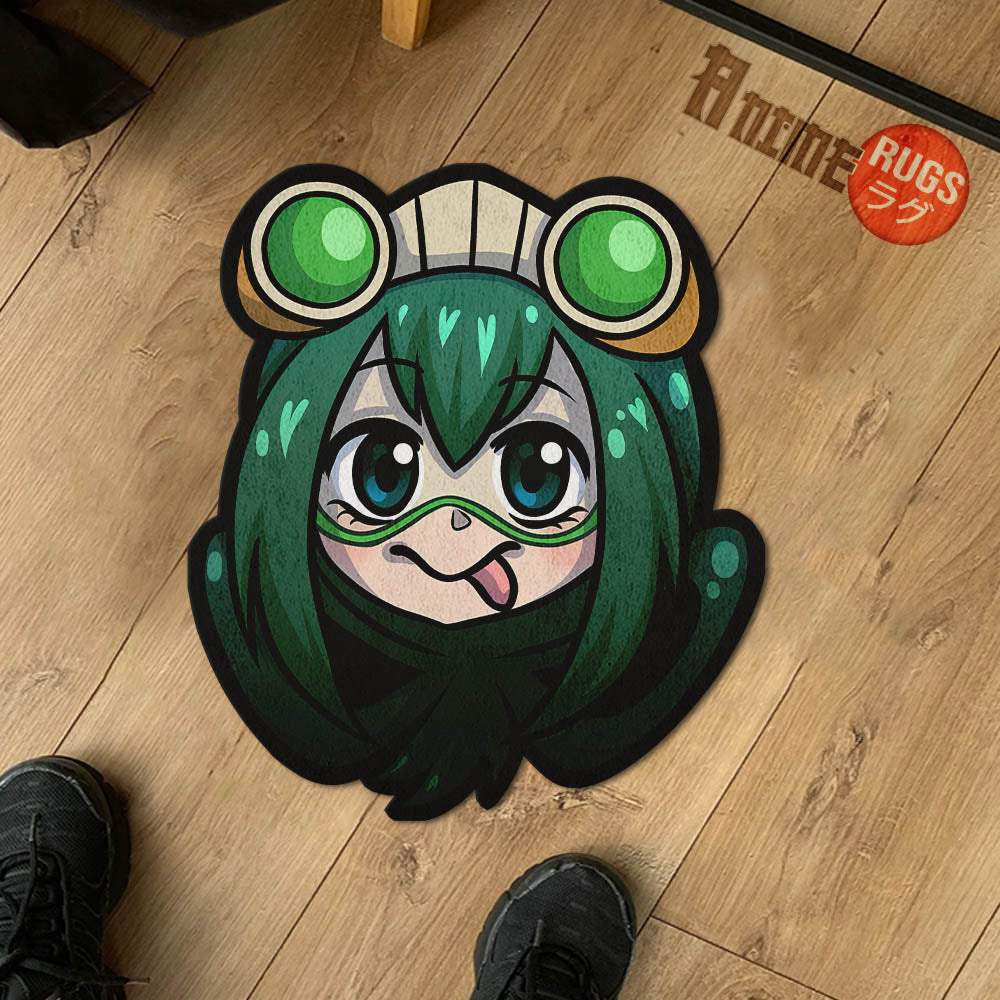 Asui Tsuyu Shaped Rugs Custom Anime My Hero Academia Carpets Room Decor Mats-Animerugs
