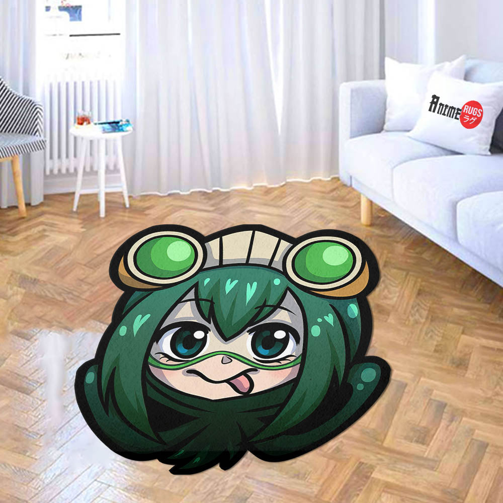 Asui Tsuyu Shaped Rugs Custom Anime My Hero Academia Carpets Room Decor Mats-Animerugs