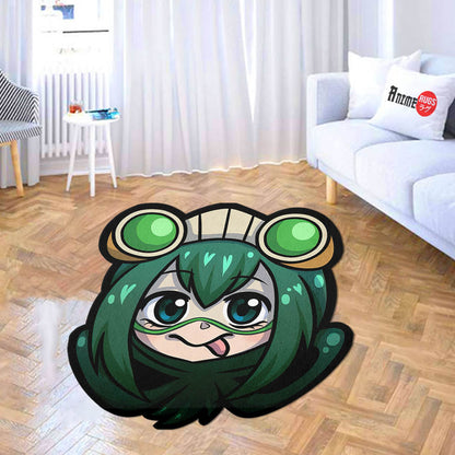 Asui Tsuyu Shaped Rugs Custom Anime My Hero Academia Carpets Room Decor Mats-Animerugs