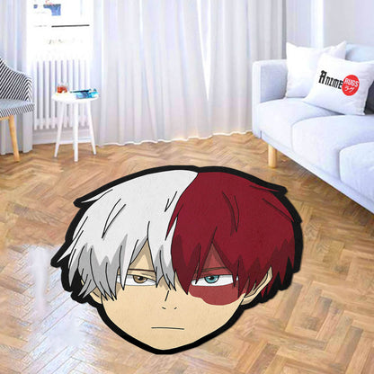 Shoto Todoroki Shaped Rugs Custom Anime My Hero Academia Carpets Room Decor Mats-Animerugs