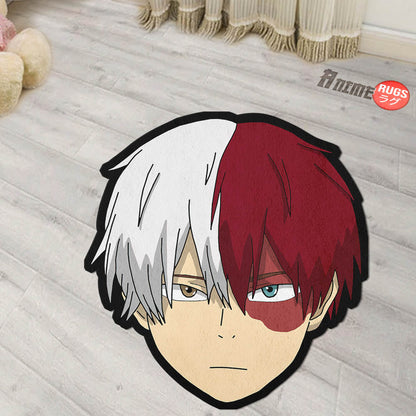 Shoto Todoroki Shaped Rugs Custom Anime My Hero Academia Carpets Room Decor Mats-Animerugs