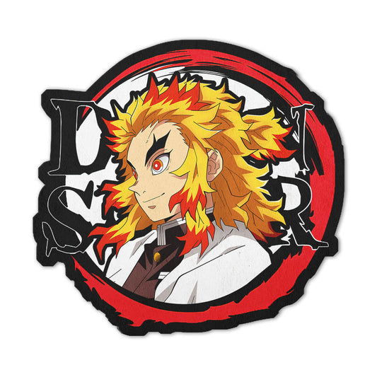 Kyoujurou Rengoku Shaped Rug Custom Anime Demon Slayer Mats For Bedroom Living Room Quality Carpets-Animerugs
