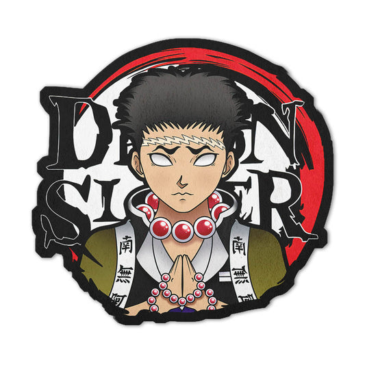 Gyomei Himejima Shaped Rug Custom Anime Demon Slayer Mats For Bedroom Living Room Quality Carpets-Animerugs