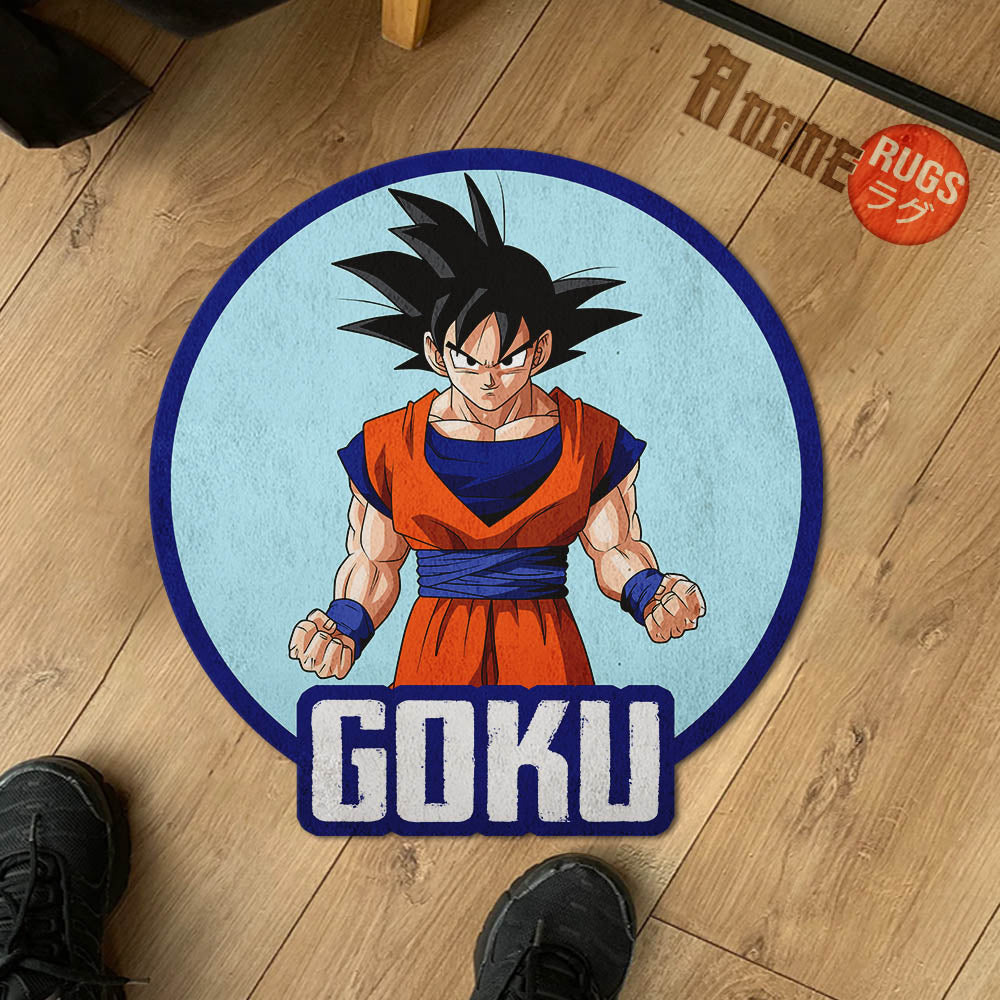 Goku Shaped Rug Custom Anime Dragon Ball Mats For Bedroom Living Room Quality Carpets-Animerugs