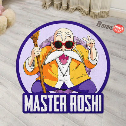Master Roshi Shaped Rug Custom Anime Dragon Ball Mats For Bedroom Living Room Quality Carpets-Animerugs