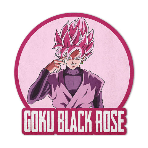 Goku Black Rose Shaped Rug Custom Anime Dragon Ball Mats For Bedroom Living Room Quality Carpets-Animerugs