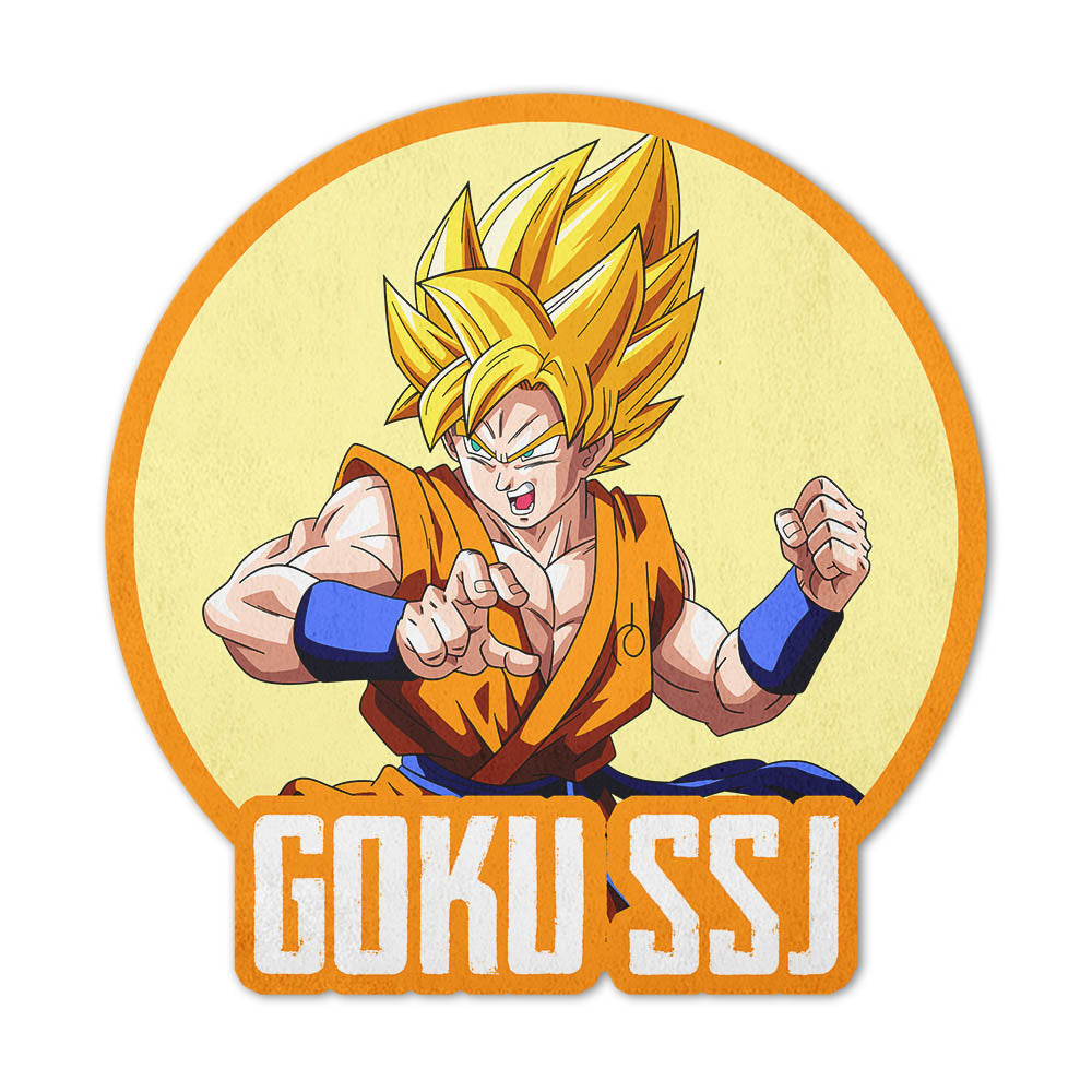 Goku SSJ Shaped Rug Custom Anime Dragon Ball Mats For Bedroom Living Room Quality Carpets-Animerugs