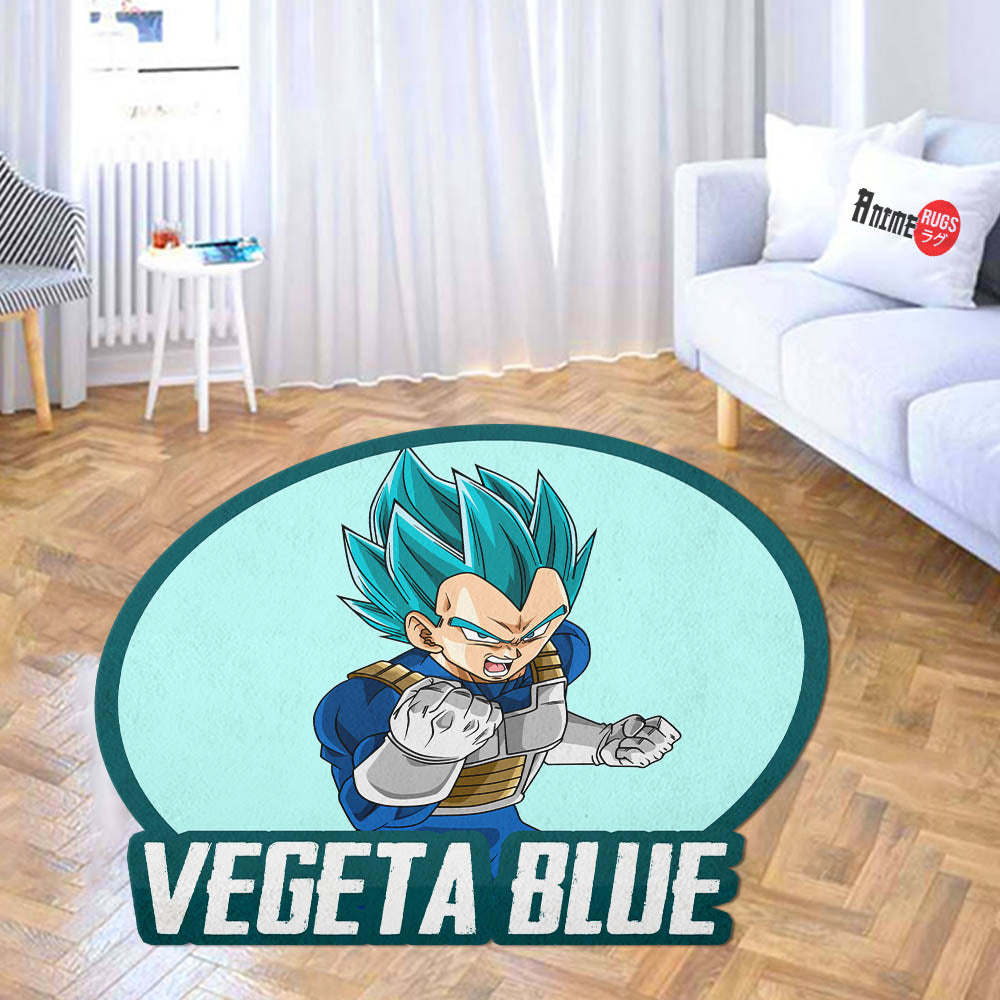 Vegeta Blue Shaped Rug Custom Anime Dragon Ball Mats For Bedroom Living Room Quality Carpets-Animerugs