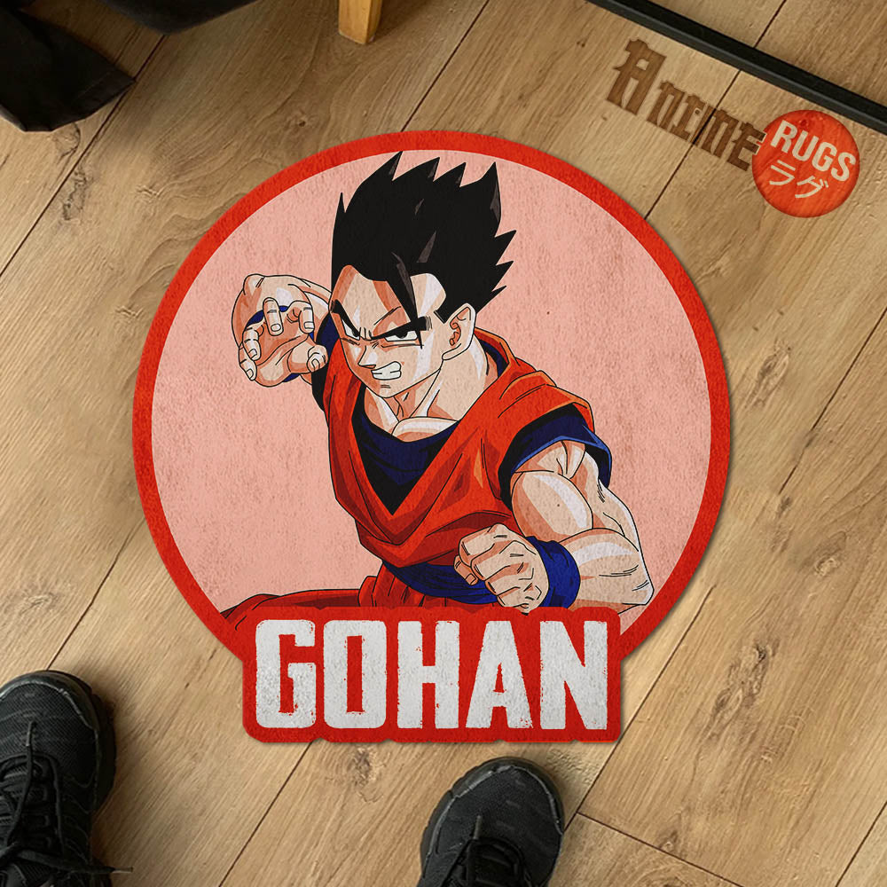 Gohan Shaped Rug Custom Anime Dragon Ball Mats For Bedroom Living Room Quality Carpets-Animerugs