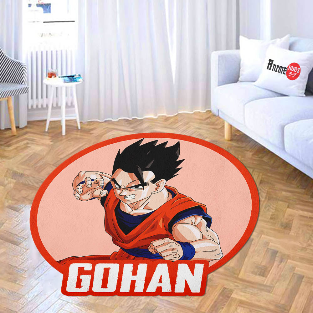 Gohan Shaped Rug Custom Anime Dragon Ball Mats For Bedroom Living Room Quality Carpets-Animerugs