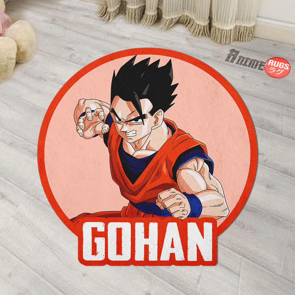 Gohan Shaped Rug Custom Anime Dragon Ball Mats For Bedroom Living Room Quality Carpets-Animerugs