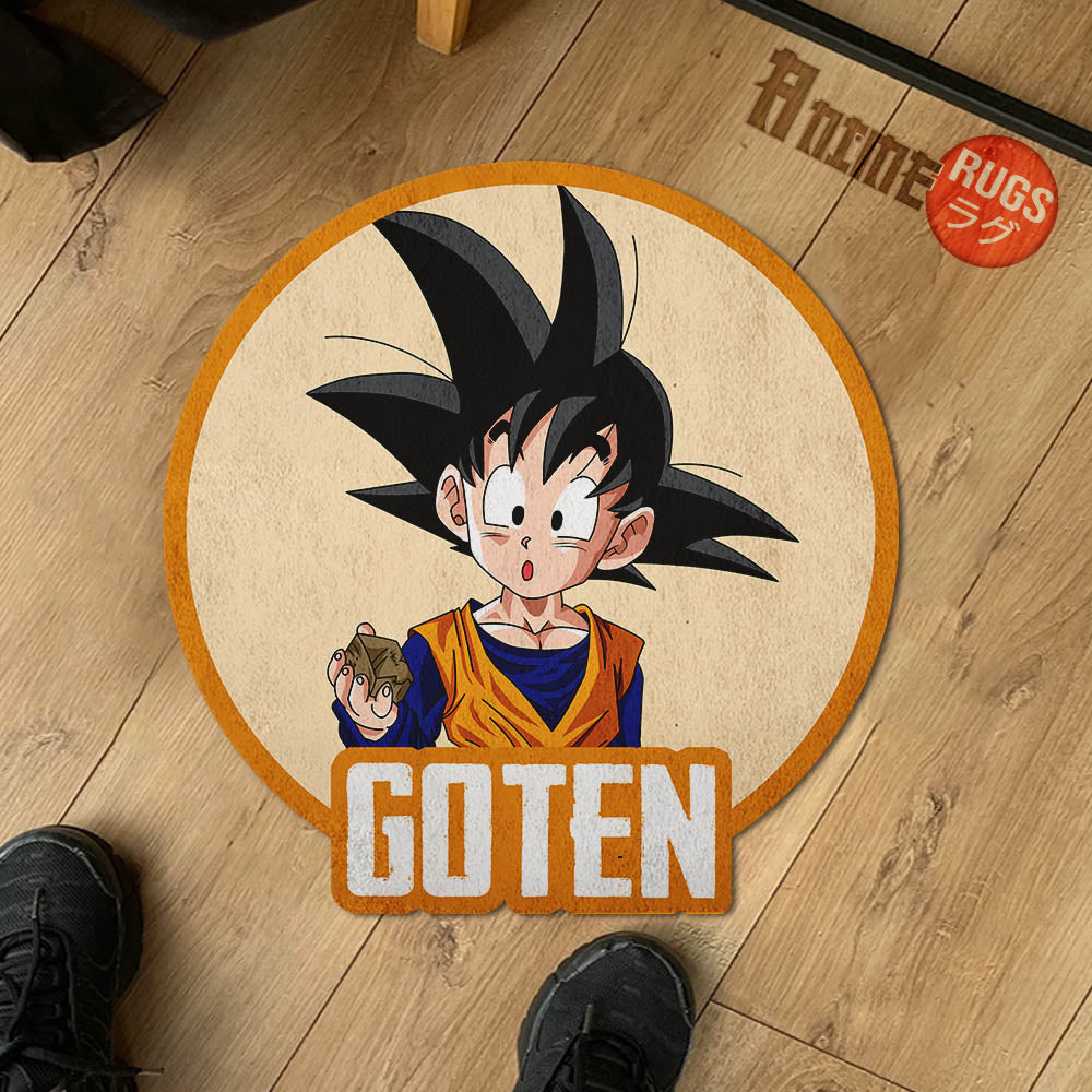 Goten Shaped Rug Custom Anime Dragon Ball Mats For Bedroom Living Room Quality Carpets-Animerugs
