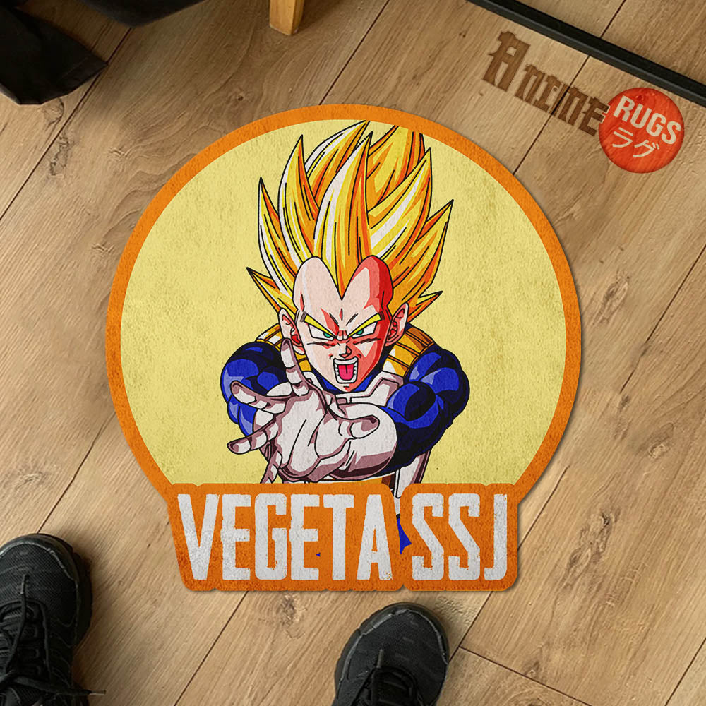 Vegeta SSJ Shaped Rug Custom Anime Dragon Ball Mats For Bedroom Living Room Quality Carpets-Animerugs