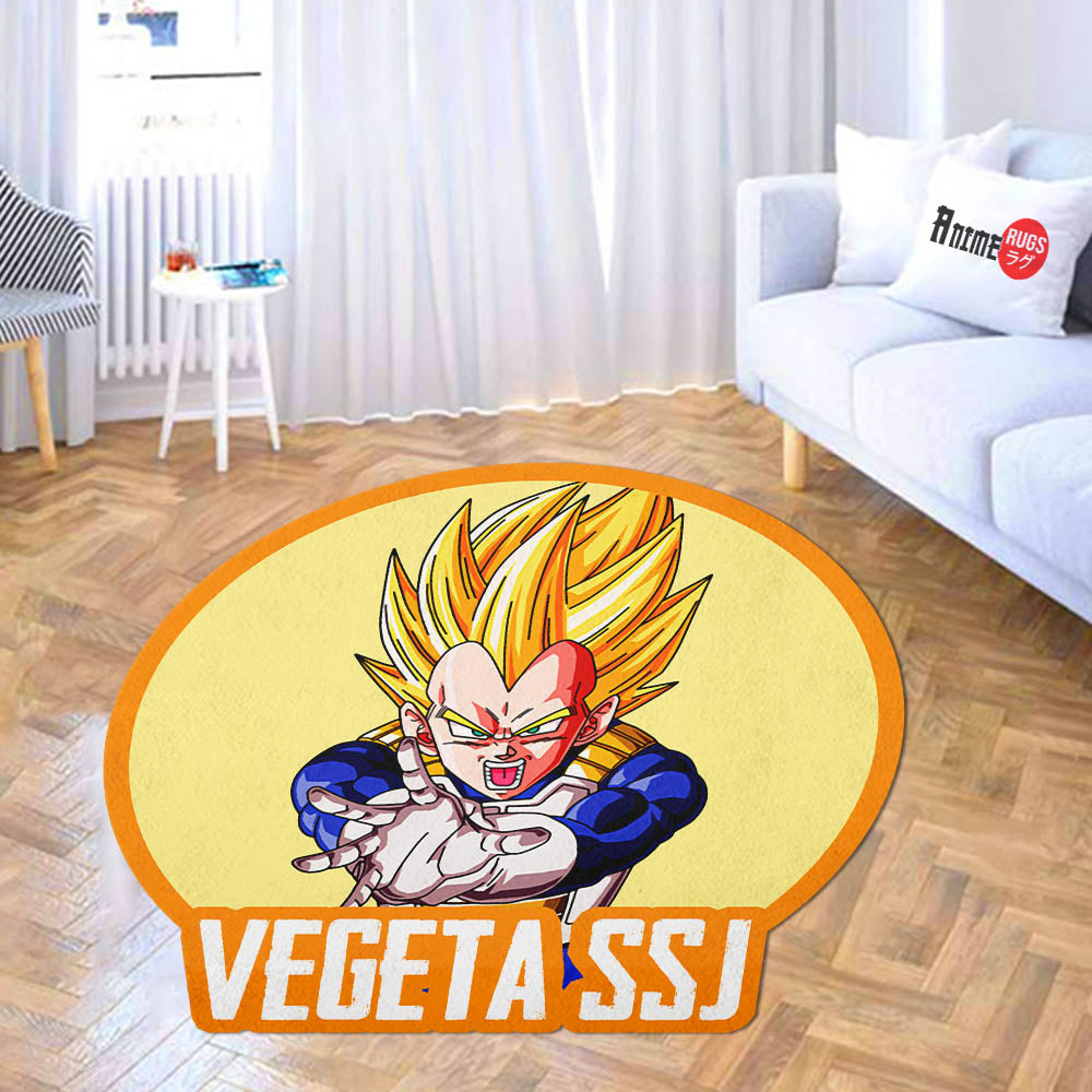 Vegeta SSJ Shaped Rug Custom Anime Dragon Ball Mats For Bedroom Living Room Quality Carpets-Animerugs