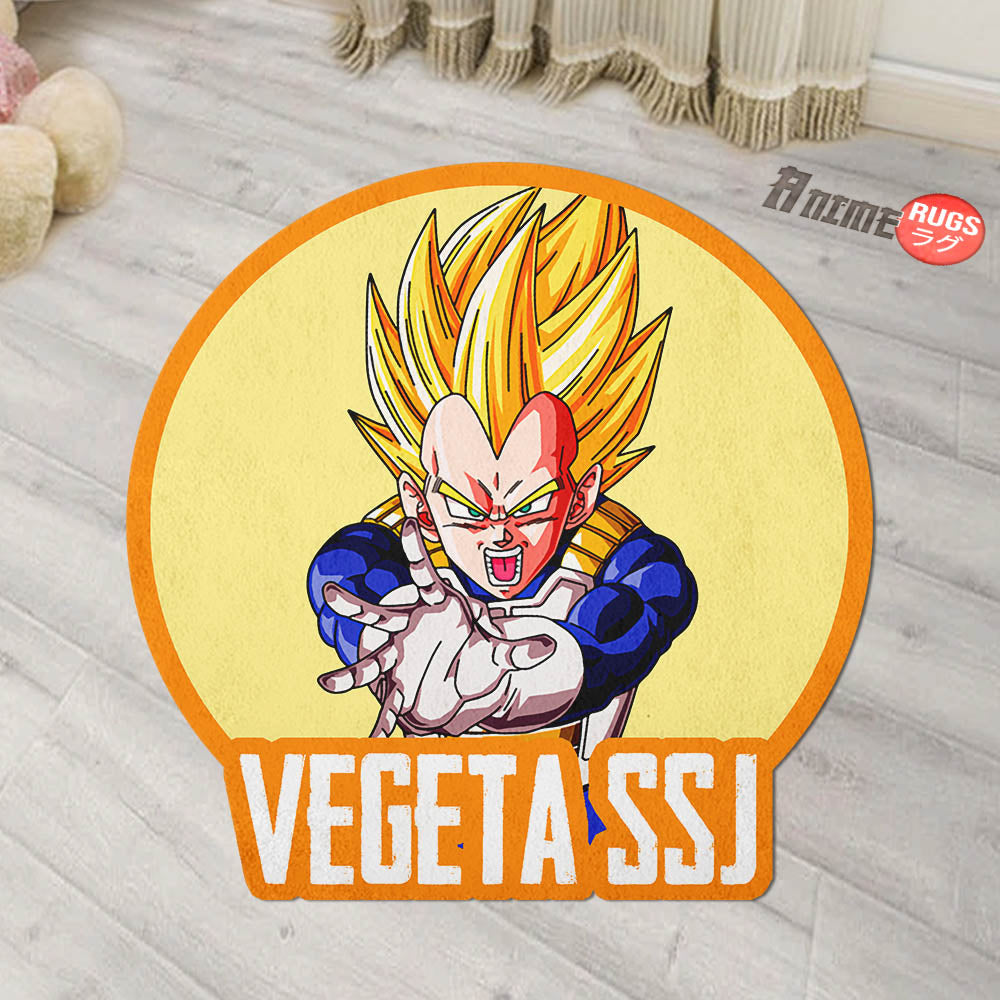 Vegeta SSJ Shaped Rug Custom Anime Dragon Ball Mats For Bedroom Living Room Quality Carpets-Animerugs