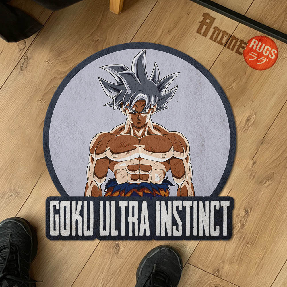 Goku Ultra Instinct Shaped Rug Custom Anime Dragon Ball Mats For Bedroom Living Room Quality Carpets-Animerugs