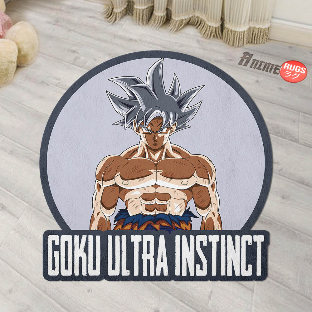 Goku Ultra Instinct Shaped Rug Custom Anime Dragon Ball Mats For Bedroom Living Room Quality Carpets-Animerugs