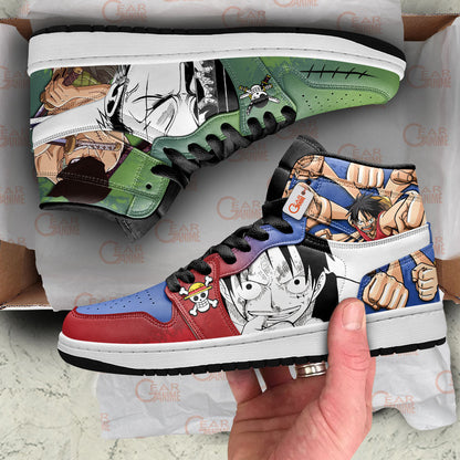 Luffy and Zoro J1-Sneakers Custom Shoes Gearanime.com