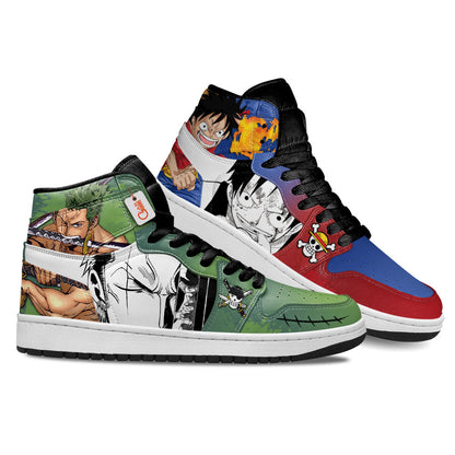 Luffy and Zoro J1-Sneakers Custom Shoes Gearanime.com