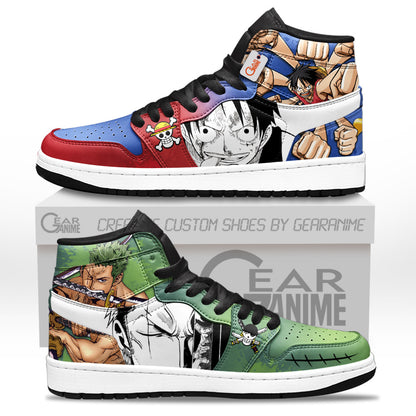 Luffy and Zoro J1-Sneakers Custom Shoes Gearanime.com