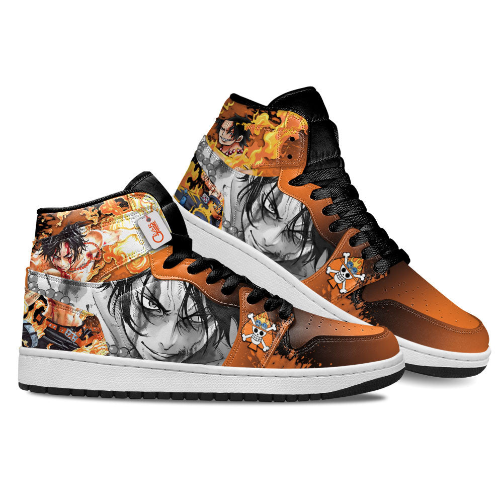 Portgas D. Ace J1-Sneakers Custom Shoes Gearanime.com