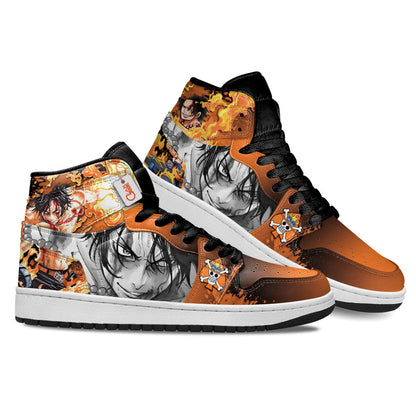 Portgas D. Ace J1-Sneakers Custom Shoes Gearanime.com