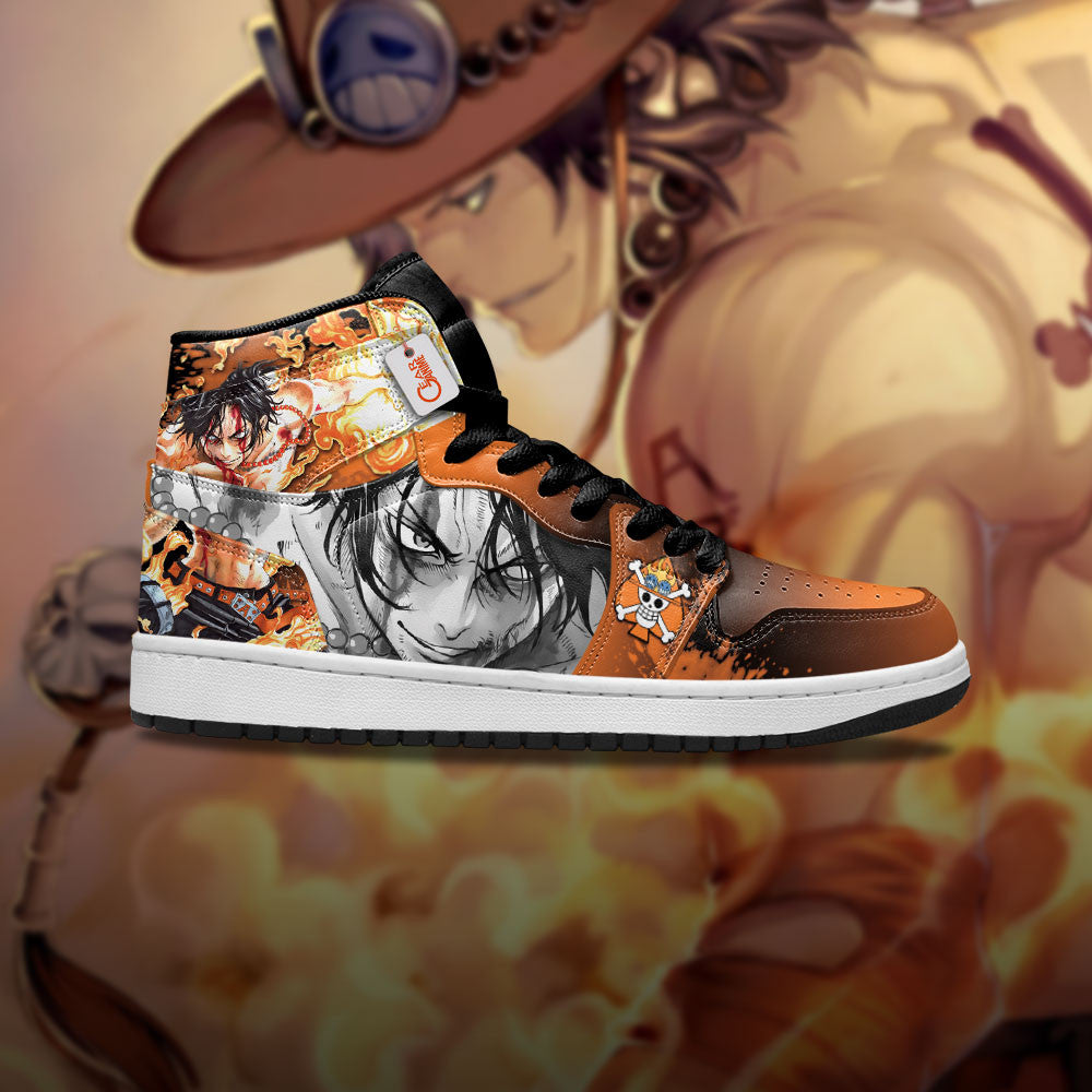 Portgas D. Ace J1-Sneakers Custom Shoes Gearanime.com