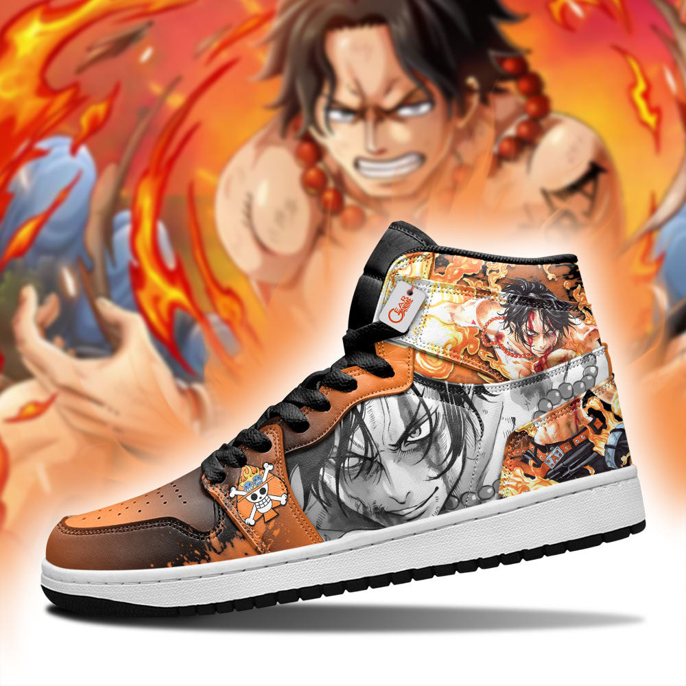 Portgas D. Ace J1 Sneakers - Custom Anime Design