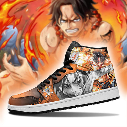 Portgas D. Ace J1 Sneakers - Custom Anime Design