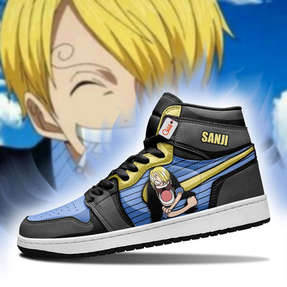 Sanji J1 Sneakers - Custom Anime Design Big Mouth